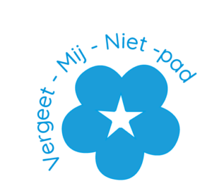Logo Vergeet mij niet pad